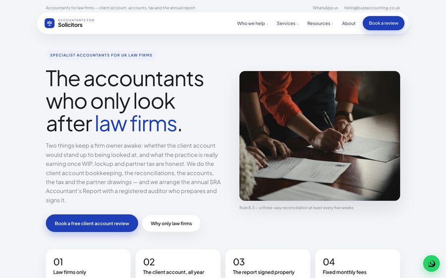 The Accountants for solicitors website