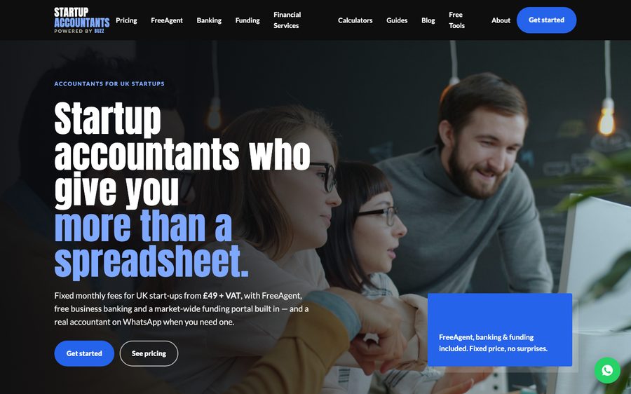 The Accountants for startups website