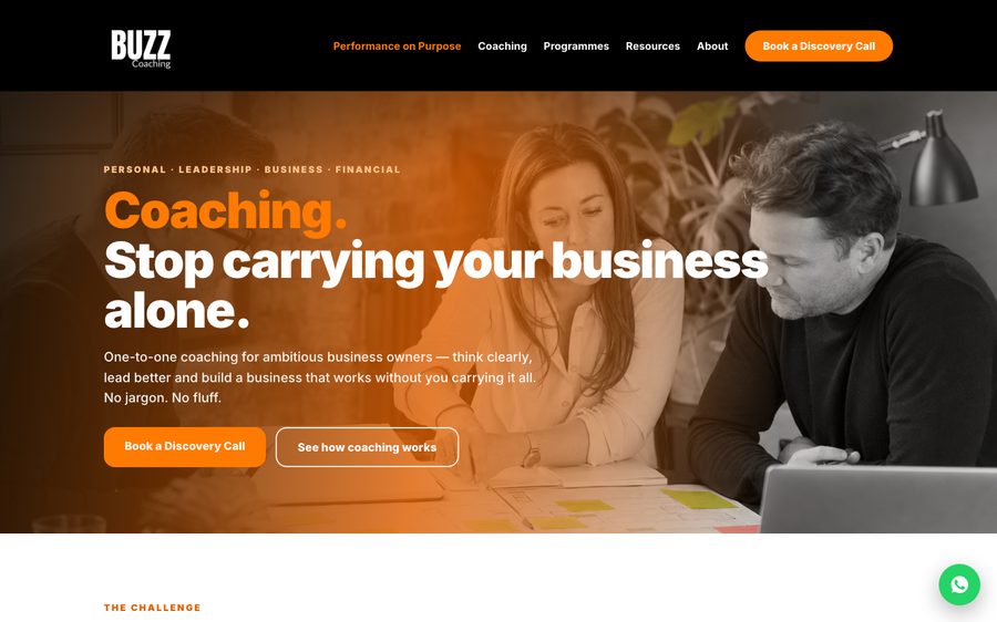 The Buzz Coaching website