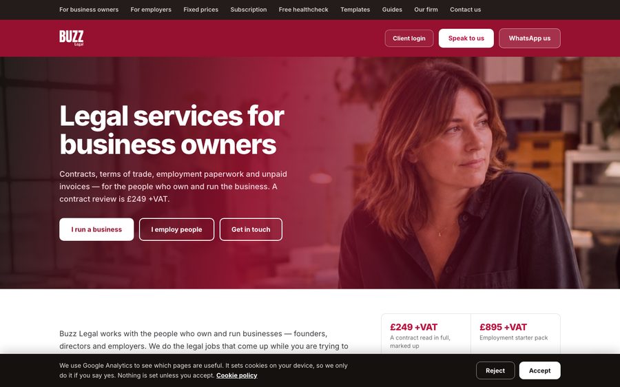 The Buzz Legal website