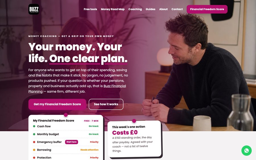 The Buzz Money Coach website