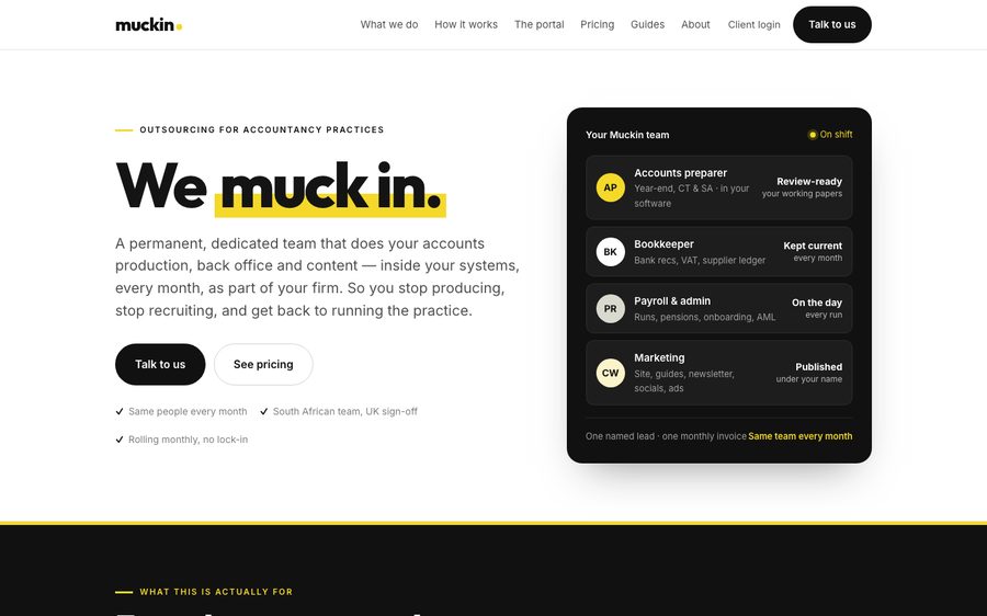 The Muckin website