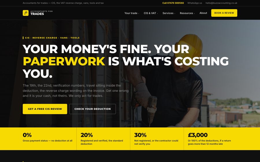 The The Trades Accountant website