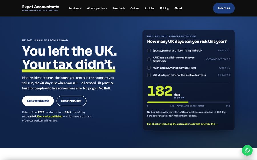 The UK tax for expats & non-residents website